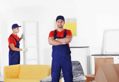 Local movers handling a workplace relocation near Swiss Cottage